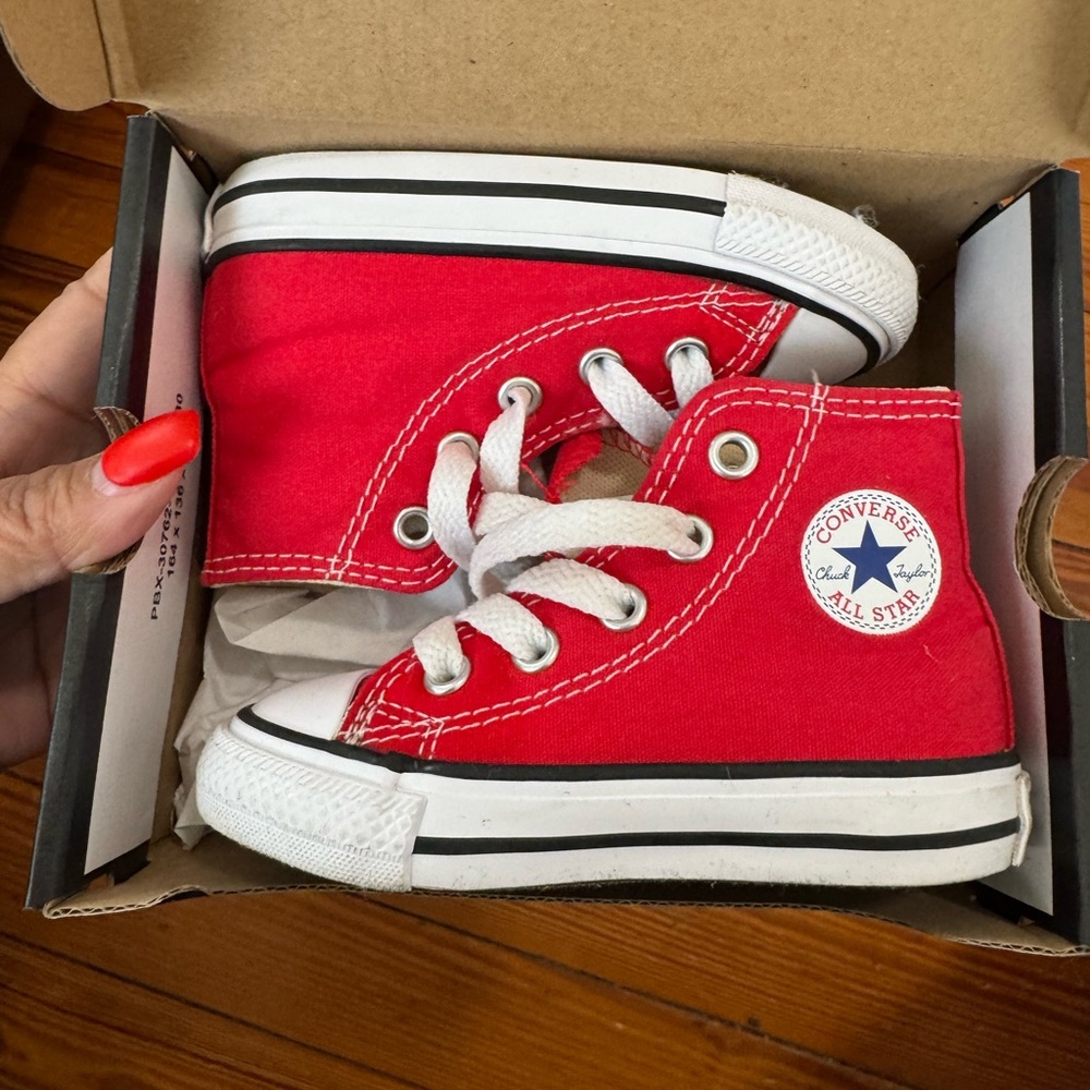 Converse Red Infant Sneakers